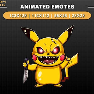 Animated Twitch Emote Pikachu Zombie, Pikachu Twitch Emotes, Halloween Emotes For Youtube, Discord