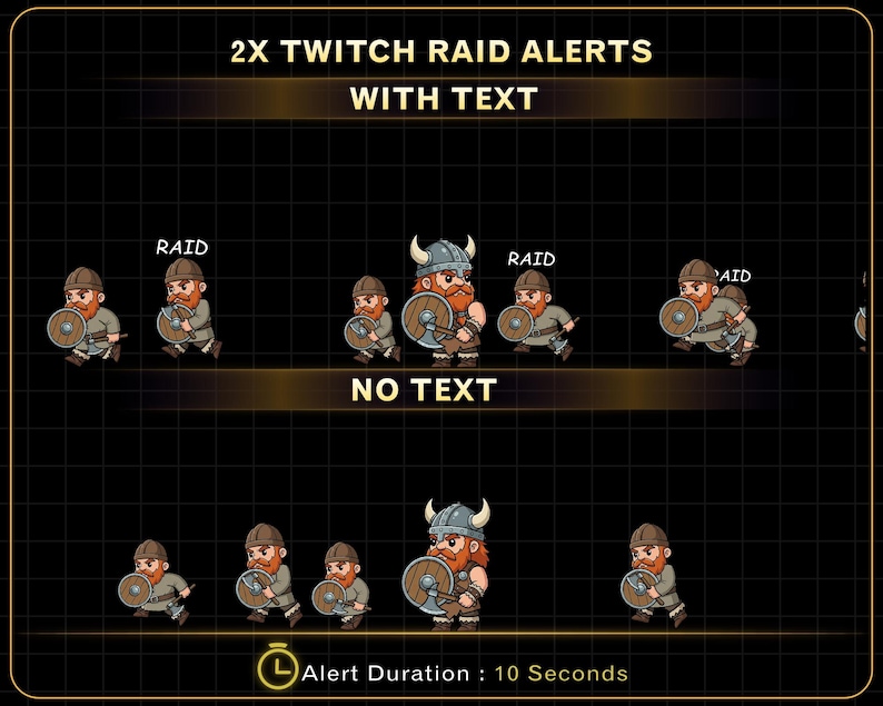 Animated Viking Twitch Raid Alert, Viking Twitch Emotes for Streamers ...