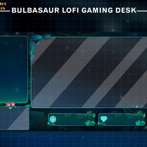 Bulbasaur animerat Twitch-överläggspaket, mysigt Lofi-spelskrivbordsströmpaket, söt Pokémon-Twitch-layout för streamers bild 5