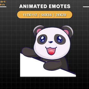 Emote animado de Twitch Panda lindo, Gestos de Twitch de Panda, Gestos lindos para Youtube, Discord