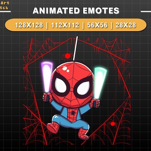 Animierte Twitch Emote Spider-Man Jubel 2, Marvel Twitch Emotes, süße Emotes Für Youtube, Discord