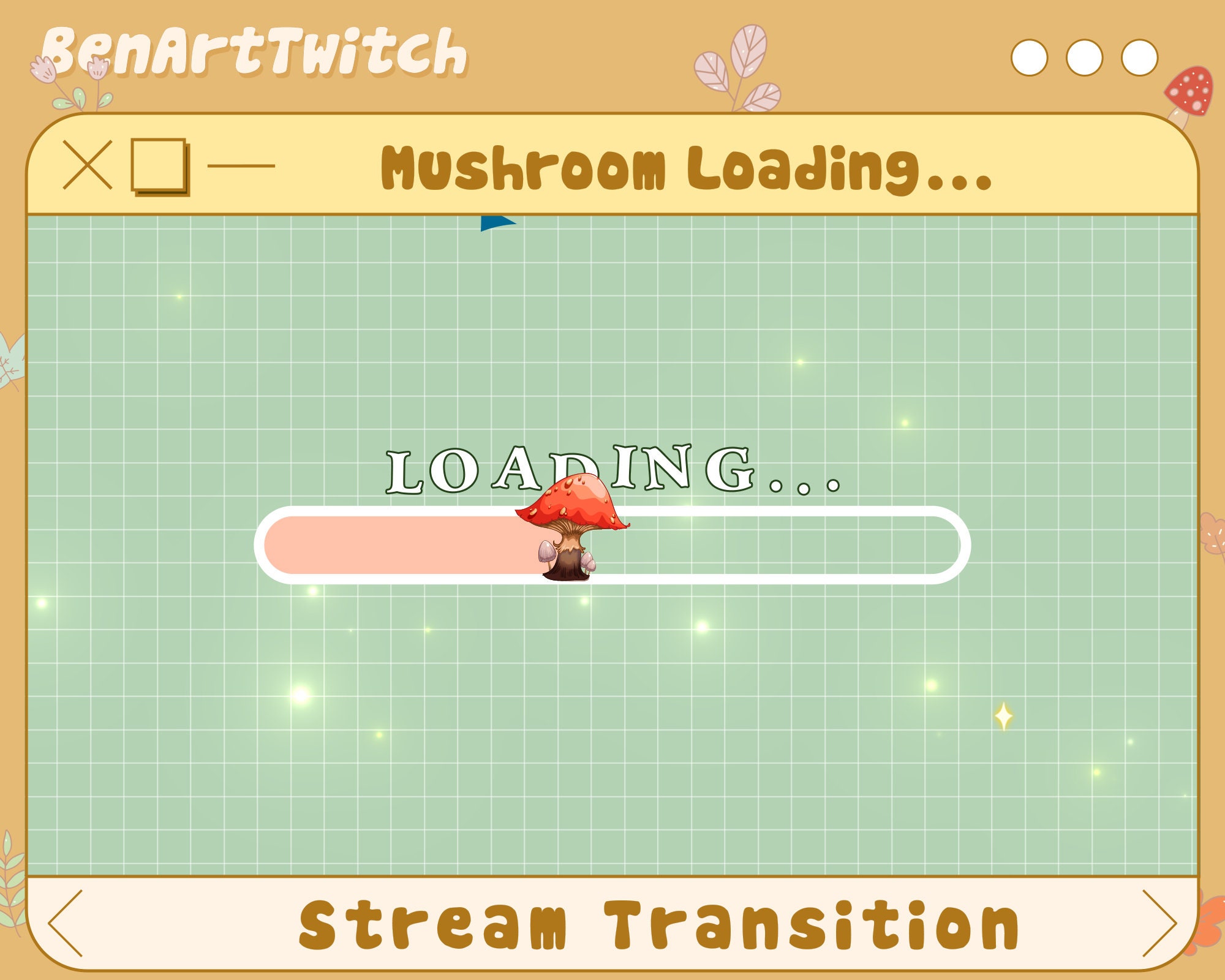 Cute Mushroom Loading Stream Transition, Mushroom Stinger, Twitch OBS ...