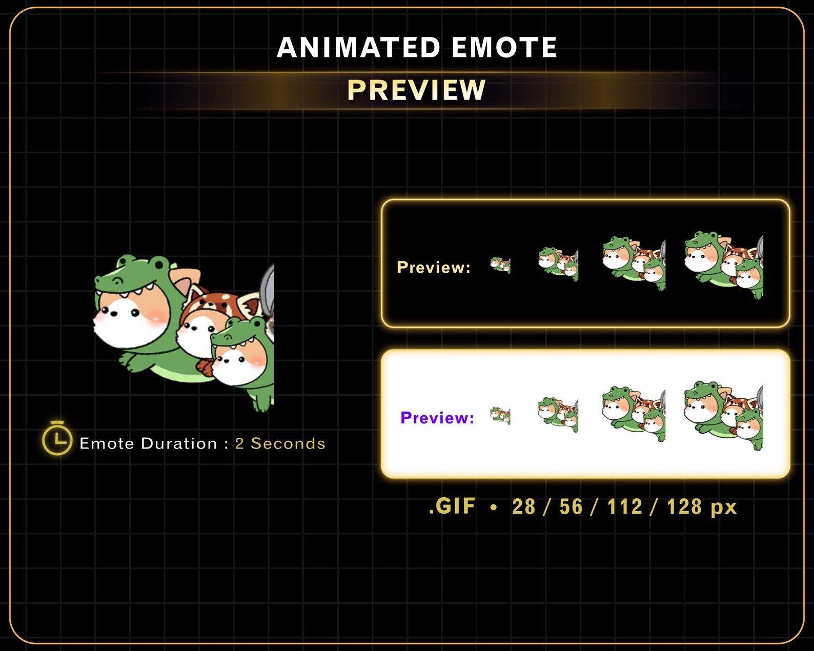 Animated Cartoon Cat Twitch Raid Alert, Chibi Cat Twitch Emotes for ...