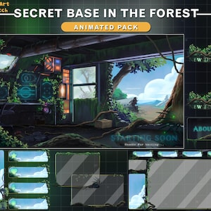 Pacote de transmissão animado Retro Future, sobreposição animada do Twitch, tema pós-apocalíptico do Twitch, fundo de sobreposição de ficção científica do Twitch, cena da natureza