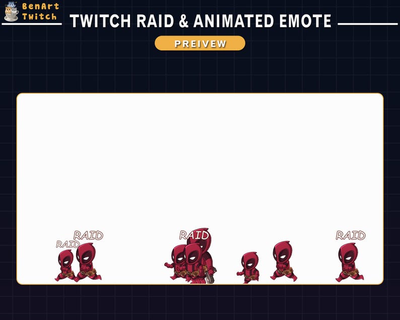 Animated Deadpool Twitch Raid Alert, Deadpool Twitch Emotes for ...