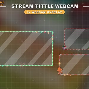 3x Animated Webcam Overlay for Christmas, Winter Twitch Overlay...