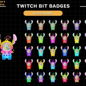 Full Set 30 Stitch Games Twitch Sub Bit Badges, Stitch Sub Badges, Complete Twitch Bit Badges Set, Twitch Subscribe Package