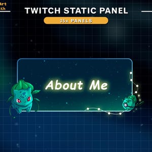 Bulbasaur animerat Twitch-överläggspaket, mysigt Lofi-spelskrivbordsströmpaket, söt Pokémon-Twitch-layout för streamers bild 10