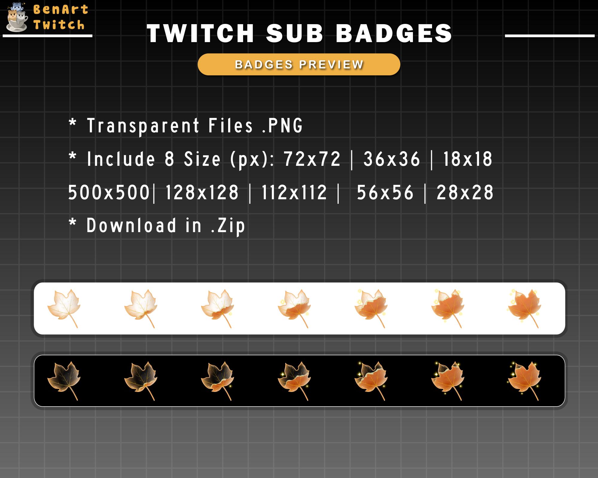 Liquid Maple Leaf Twitch Sub Badges, Maple Twitch Sub Badges, Fall ...