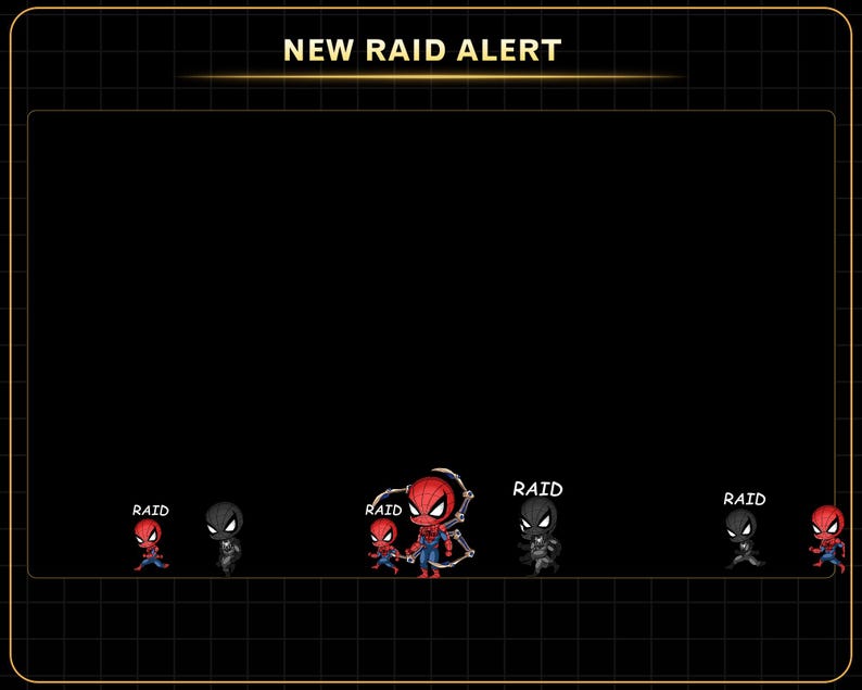 Animated Spiderman Twitch Raid Alert, Spiderman Twitch Emotes for ...