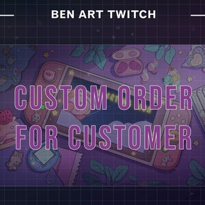 Pacote de Streaming Animado de Pedido Personalizado, Sobreposição de Twitch, Emotes, Emblemas para Streamer Vtuber