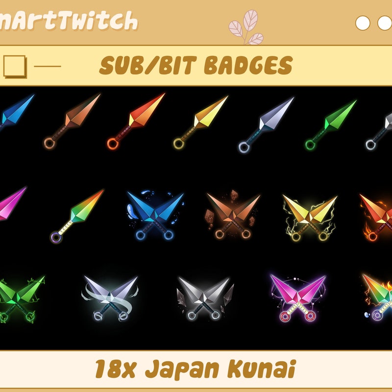 Naruto Sub Badges for Twitch Etsy
