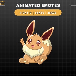 Animated Twitch Emote Cute Eevee,Pokemon Twitch Emotes, Cute Emotes For Youtube, Discord