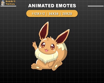 Animated Twitch Emote Cute Eevee,Pokemon Twitch Emotes, Cute Emotes For Youtube, Discord