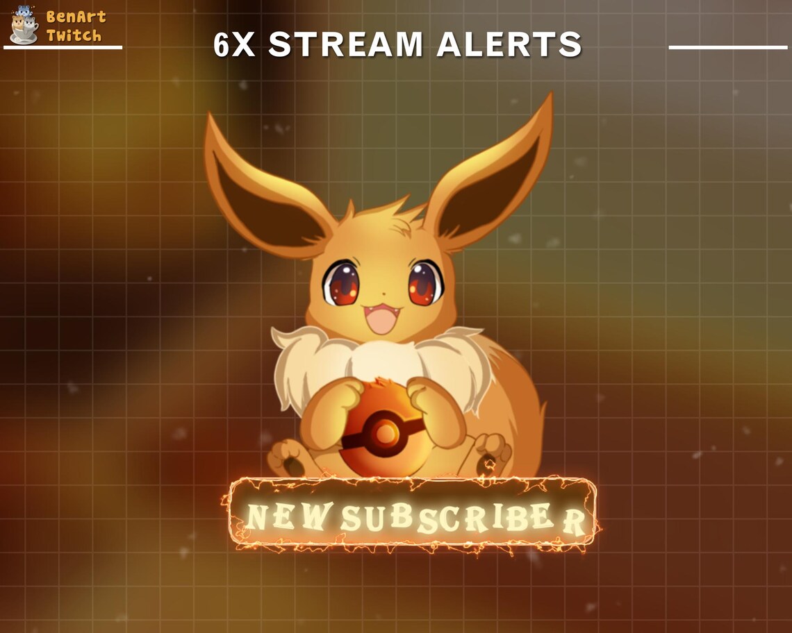 6x Chibi Eevee Twitch Alert– Animated Eevee Stream Alert, Twitch ...