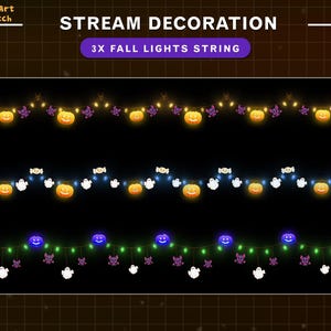 3x Animated Halloween Pumpkin Lights String, Stream Decoration for Halloween Holiday