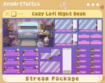 Animated Cozy Gaming Room Twitch Stream Package Aesthetic - Etsy
