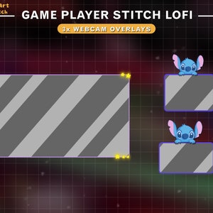 Animated Webcam Overlay Stitch, Cute Stitch Webcam Border
