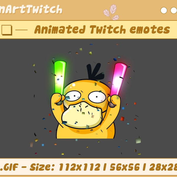 Animated Twitch Emote Cute Duck, Cute Pokemon Twitch Emotes, Cute Emotes For Youtube, Discord