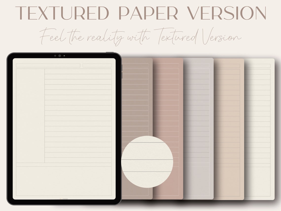 Aesthetic Digital Note Taking Template Cornell Digital Note Etsy
