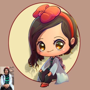 Aangepaste Chibi-commissie | Chibi van foto | Chibi mij | Gepersonaliseerde Chibi van foto | Koppel Chibi | Aangepaste familie-chibi