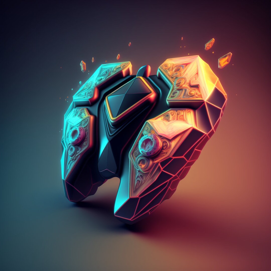 Futuristic Gaming Controller Etsy