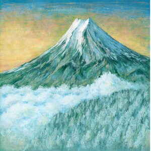 Mount Fuji Painting Art Print from Gouaсhe Painting Mount Fuji Wall Art Japan Art Print Japanese Art Fuji Landscape Painting by MikashArt