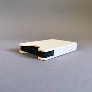 Porta carte in legno massello | per un massimo di 10 carte | Portafoglio porta carte | Porta carte | Porta carte | acero massiccio