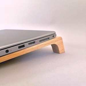 Laptop stand | ergonomic working | solid oak | desk riser | laptop stand oak | laptop riser | laptop stand | portable