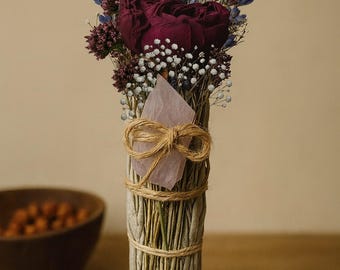 Burnable Bouquet Bridal Arrangement 11 inch Sage Bundle Smudge Stick for Wedding Ceremony