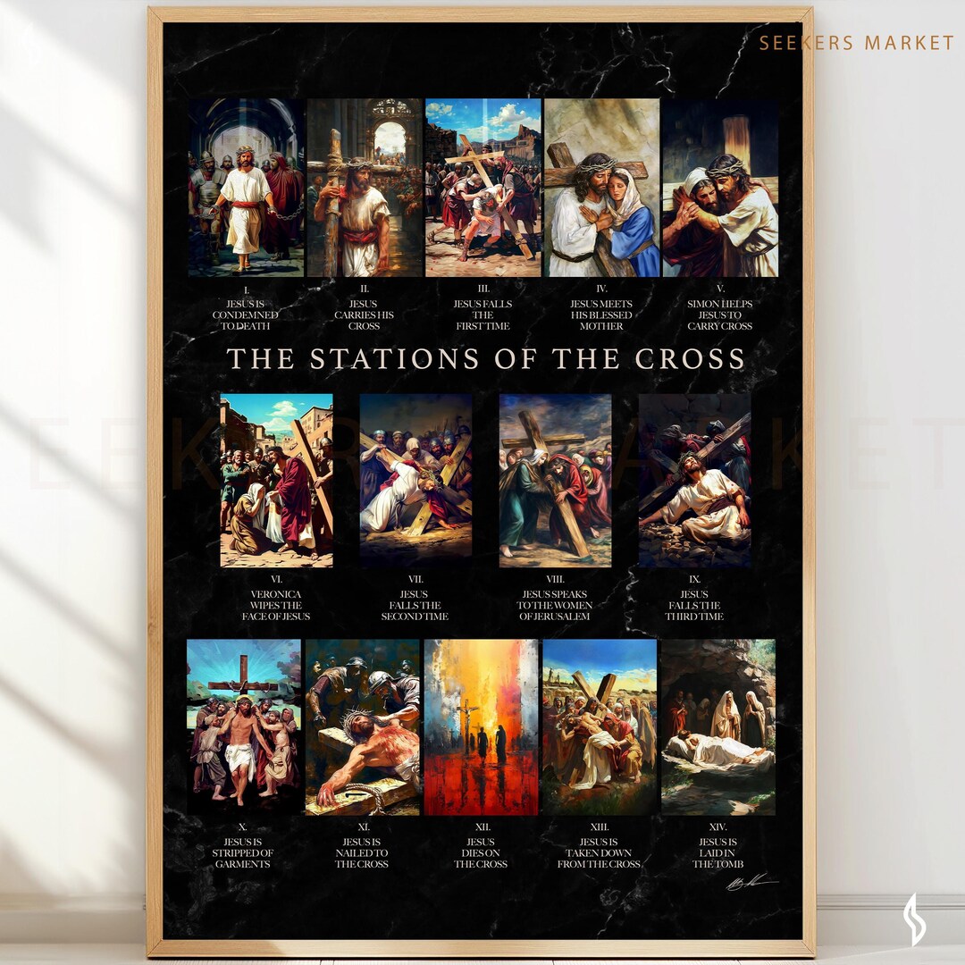 Stations of the Cross Printable Poster via Crucis Watercolor Series ...