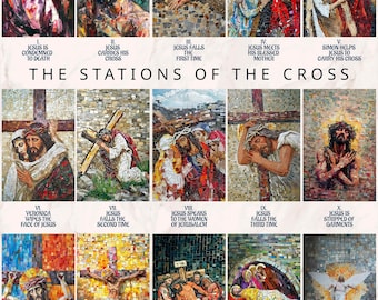 Kreuzweg Mosaik Art Pack von 15 (Digitaler Download)