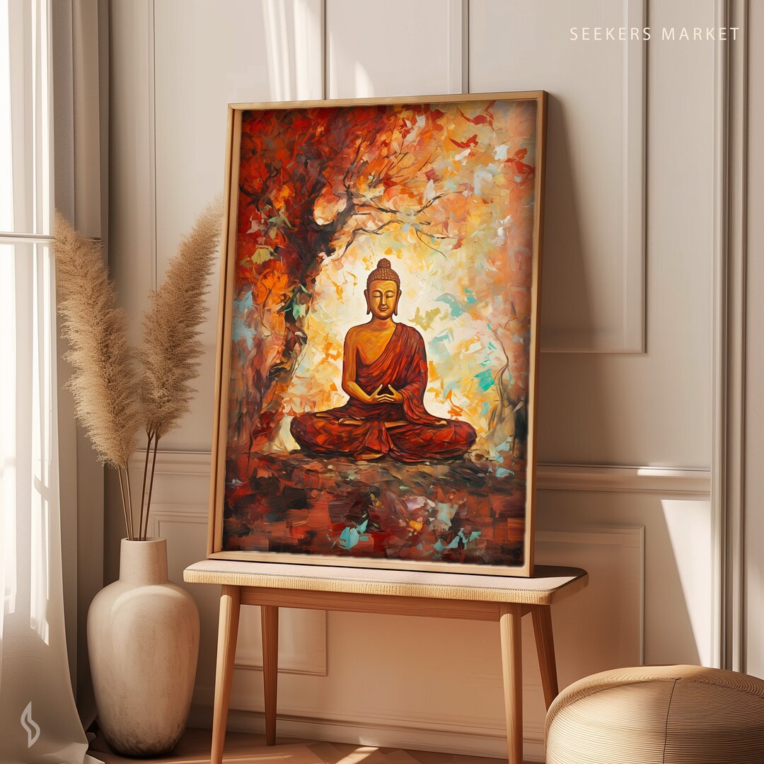 Buddhism Art Print Meditation Painting Zen Wall Decor Framed All Sizes ...