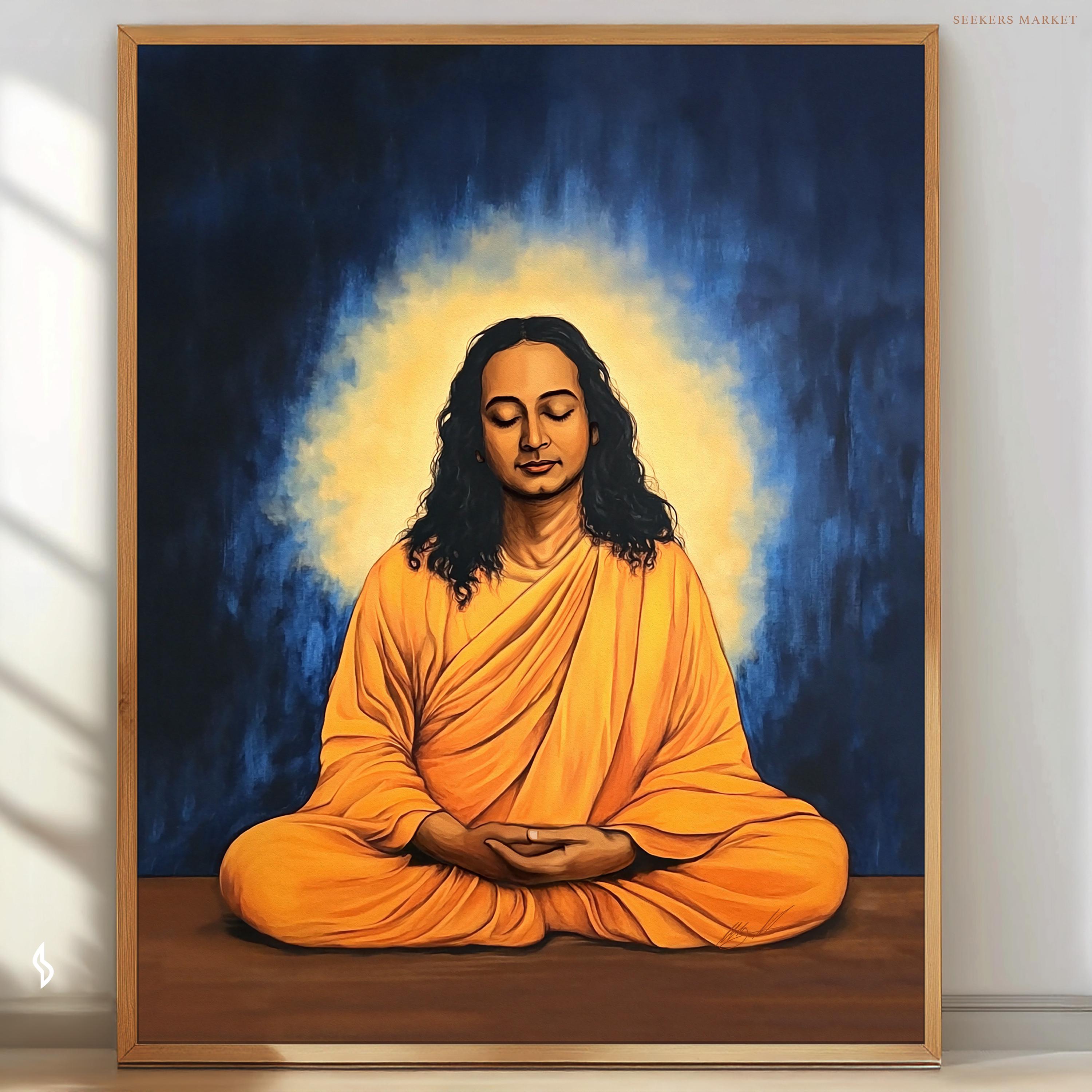 ヨガナンダ アート プリント: クリヤ ヨガの達人、ヒマラヤの神秘家