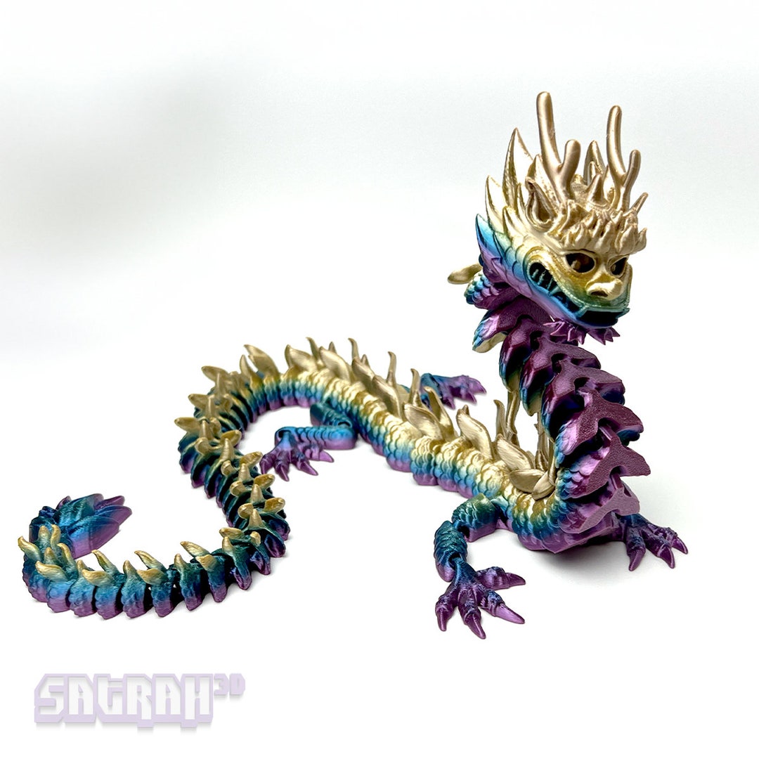 Flexi Imperial Dragon 70cm - 3D Printed Articulated Fidget - Etsy Australia