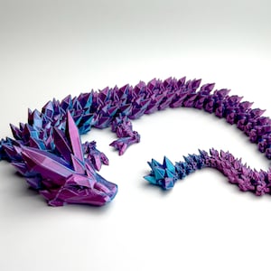 Crystal Dragon Articulated 3D Printed Flexi Fidget