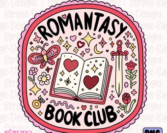 Smutty Book PNG, Romantasy Buchclub | Lesezeichen, Lesezeichen, Lesezeichen DTF Designs Aufkleber