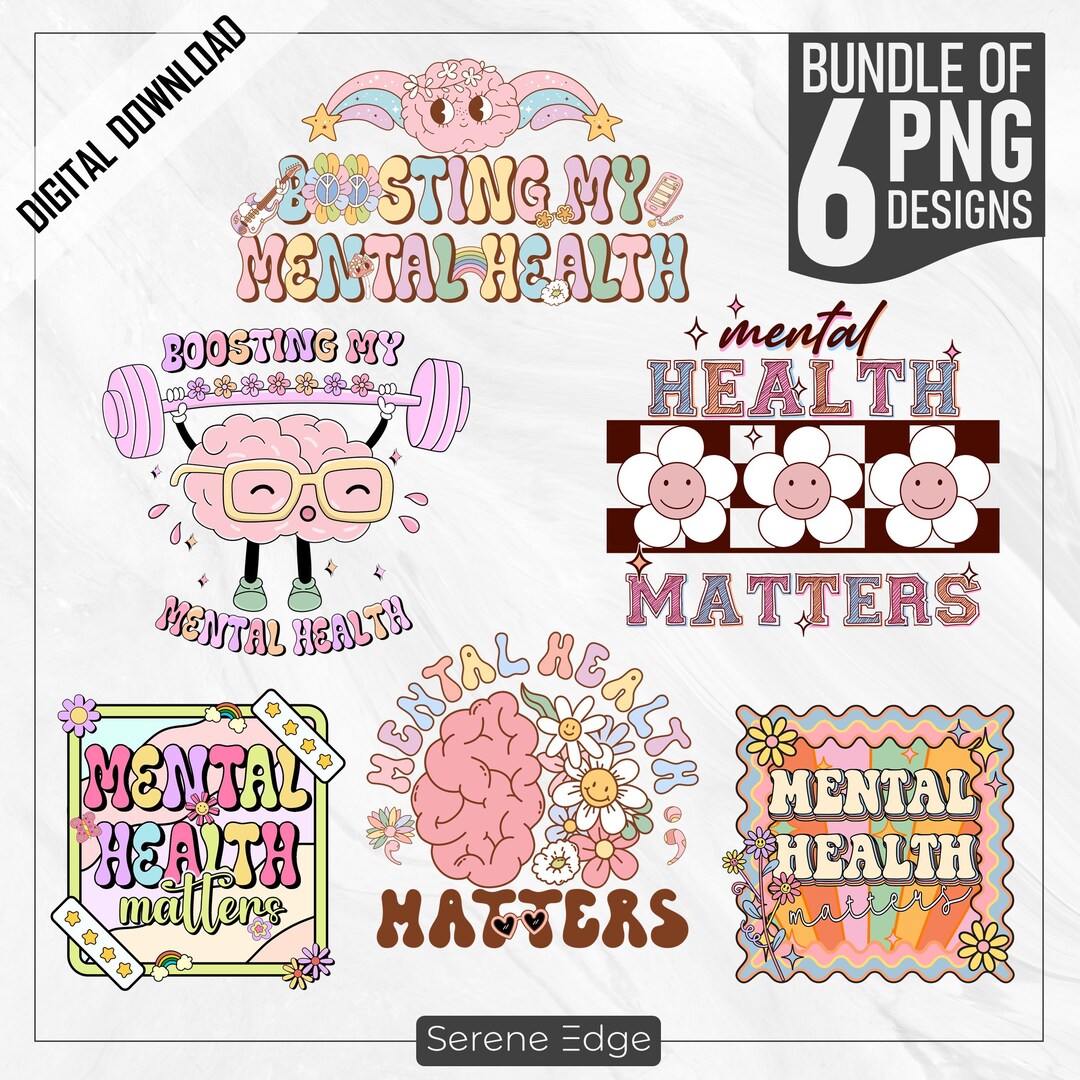 Mental Health Matters PNG Files, Sublimation PNG Bundle, Digital PNG ...