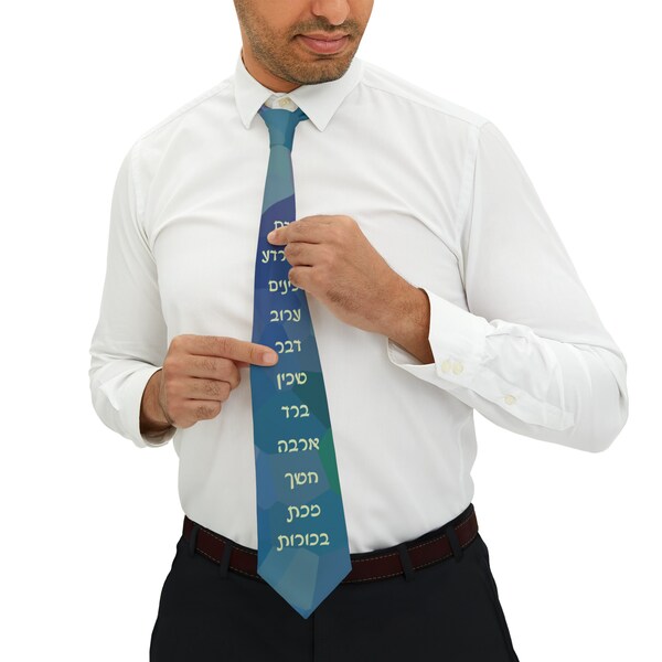 Passover Pesach Plagues Necktie men's necktie Passover Tie Hebrew Jewish Rabbi Teacher tie Seder Night Tie gift