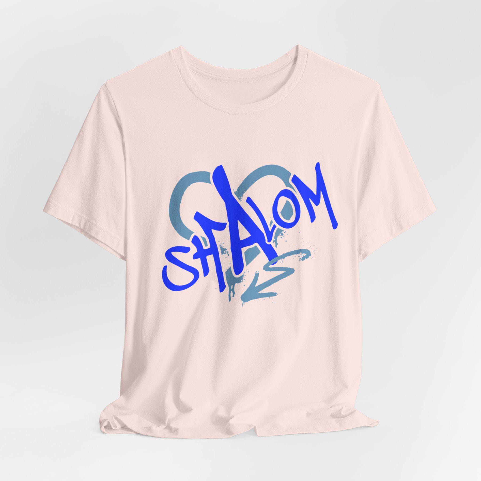 Shalom Shirt Graffiti Cool Funky Retro Groovy Hebrew Jewish T