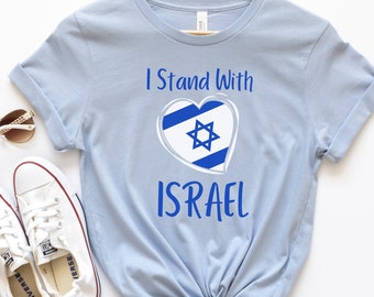 I stand with Israel shirt Israel Am Yisrael Shirt Jewish teacher Hebrew teacher shirt Love Israel Support Israel Shirt