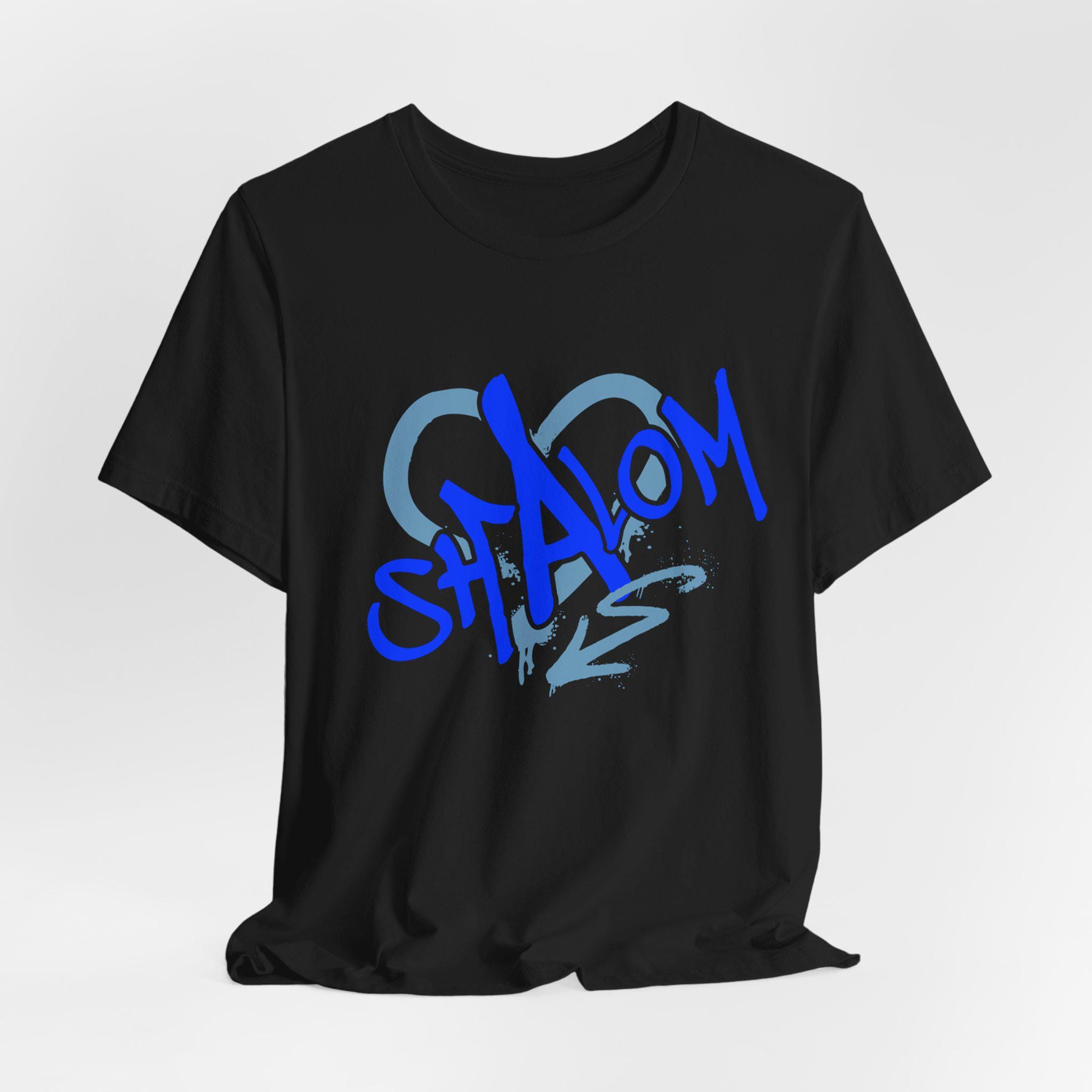 Shalom Shirt Graffiti Cool Funky Retro Groovy Hebrew Jewish T
