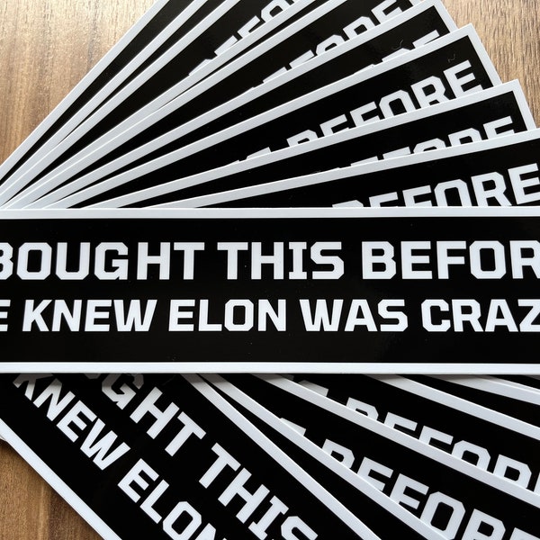 Bumper Sticker Ev Etsy