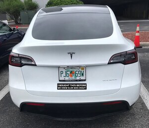 Lot De 2 Autocollants Anti-Elon Pour Pare-chocs De Voiture Tesla I Bought This Before We Knew Elon Was Crazy! Elon Sucks Tesla Model X Y 3 S Vinyle
