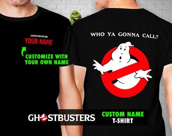 Ghostbusters Custom Name Shirt • Ghostbusters Slime Ghost Proton Pack Costume for Cosplay • Real Ghostbuster Haslab Props • Spirit Halloween