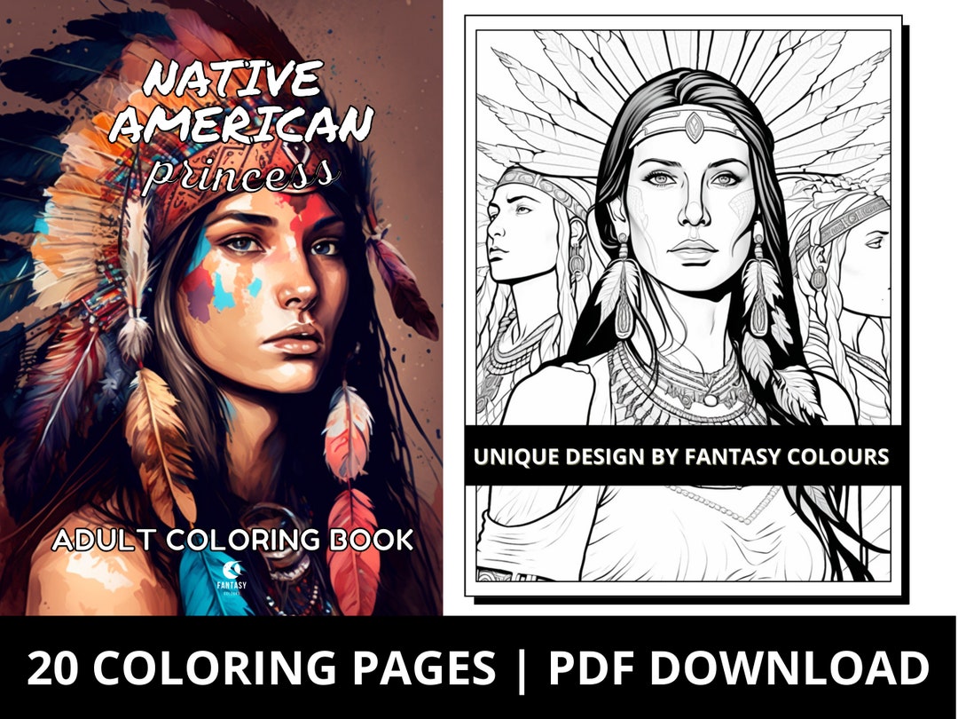 Native American Coloring Pages: Native American Indian Princess