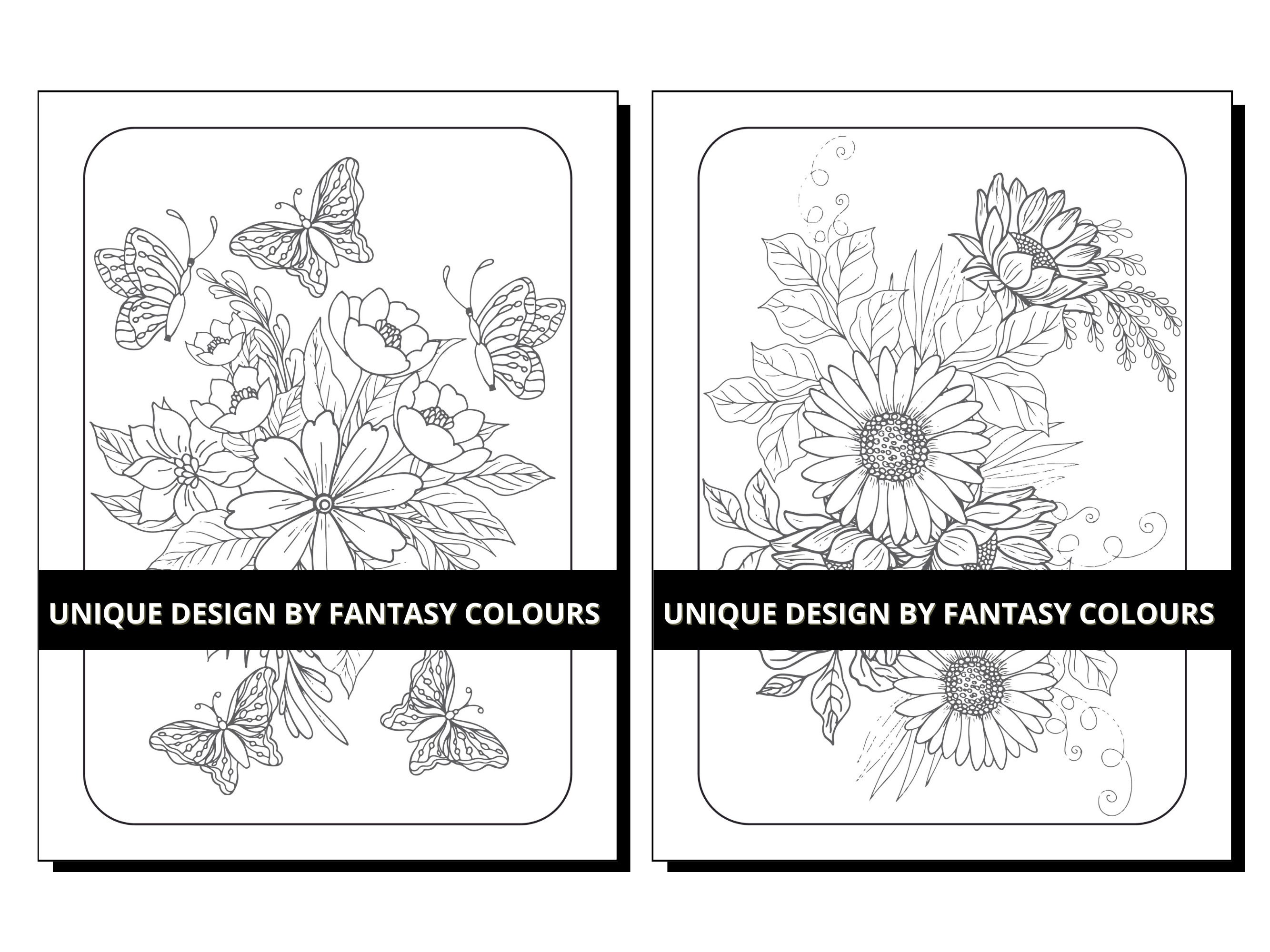 Botanical Coloring Pages for Adults Printable, PDF Printable Coloring
