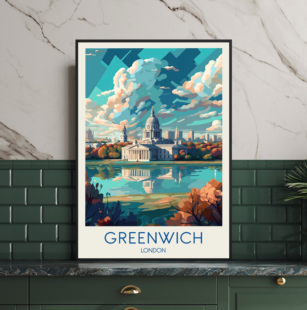 Greenwich Travel Poster London Poster Greenwich Poster Etsy