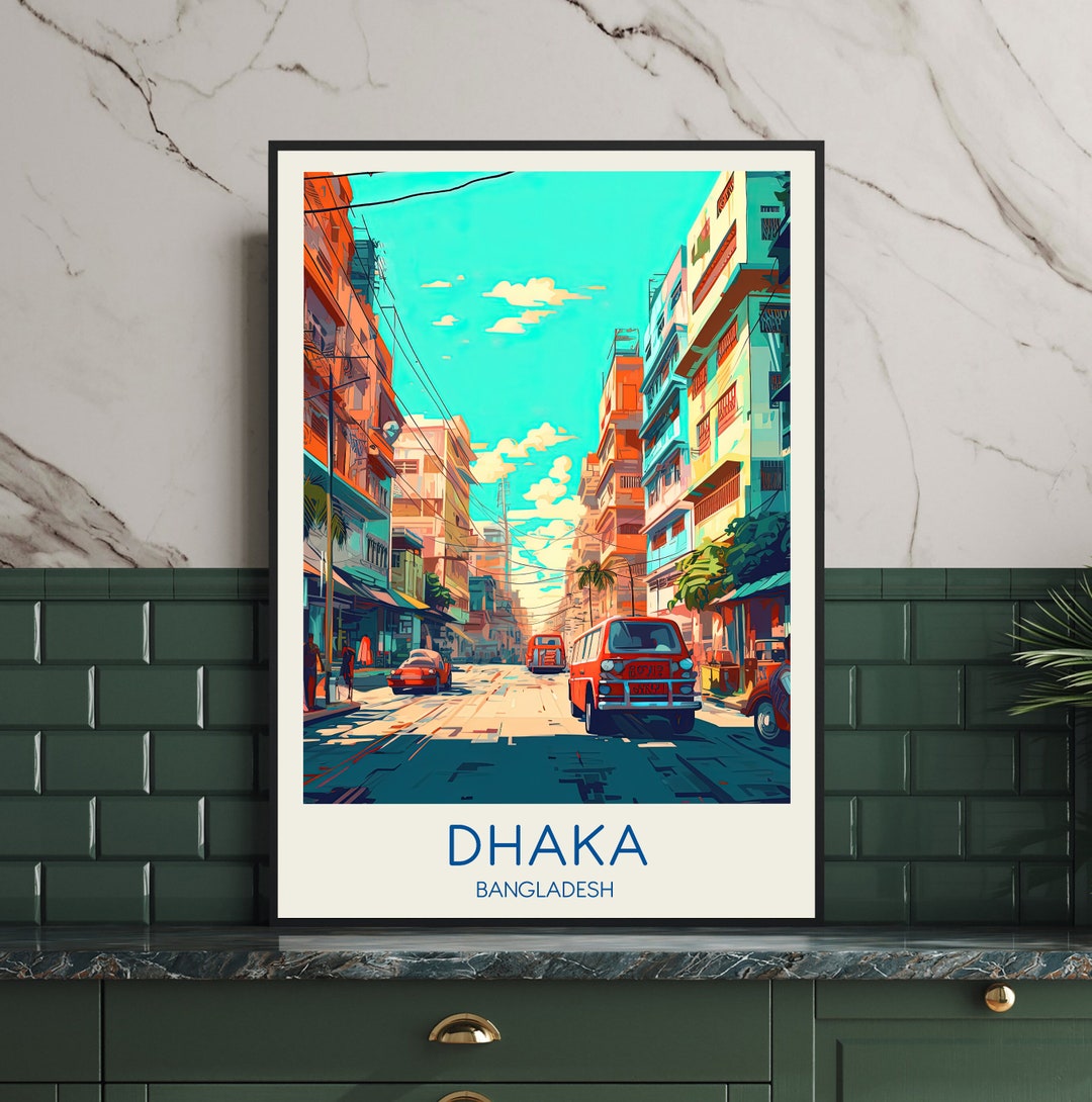 Dhaka Travel Poster Bangladesh Poster Dhaka Poster Dhaka Etsy