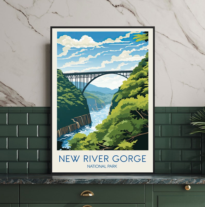 New River Gorge Poster New River Gorge Art National Park - Etsy